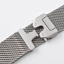 Natural Titanium Milanese Loop Band with Parachute Buckle for Apple Watch